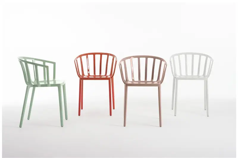Kartell Venice coppia di poltroncine colore ruggine