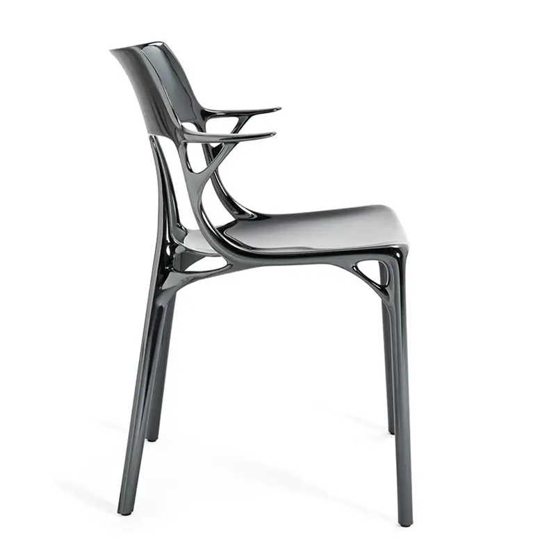 Kartell A.i. metal coppia di sedie finitura titanio