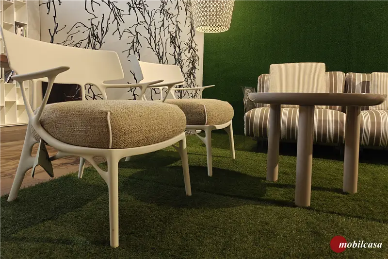 Kartell A.I. lounge st.bianca/sed BI-GI texture 059041Y