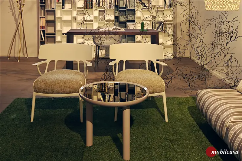 Kartell A.I. lounge st.bianca/sed BI-GI texture 059041Y