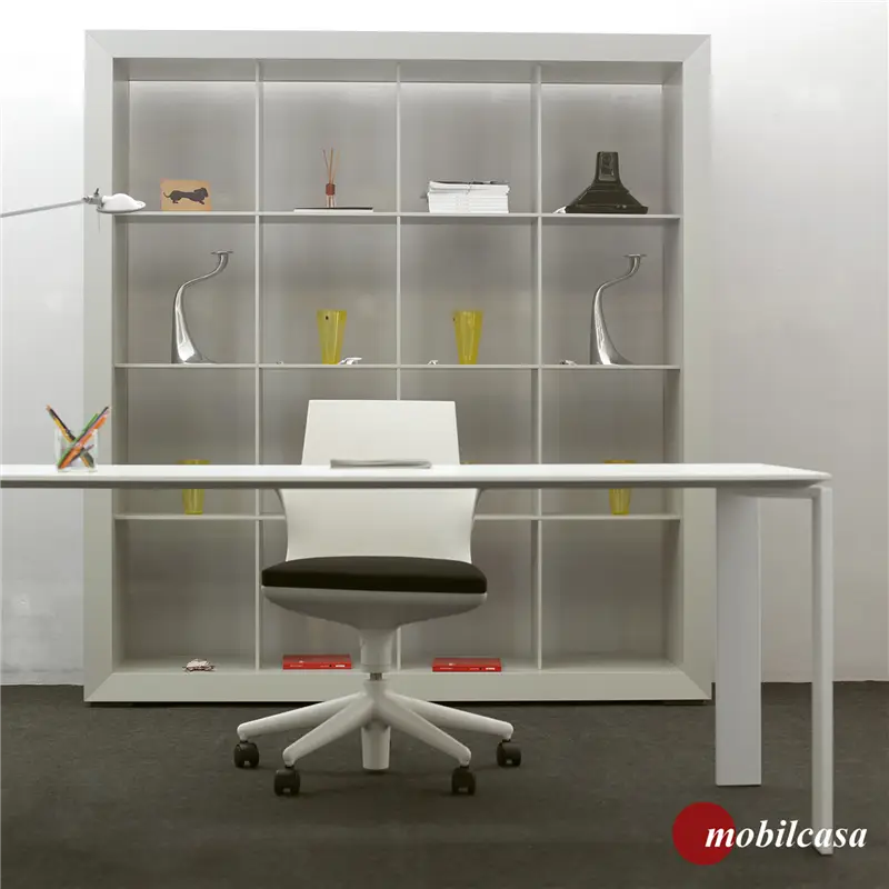 Kartell Spoon chair sedia su ruote – bianco nero