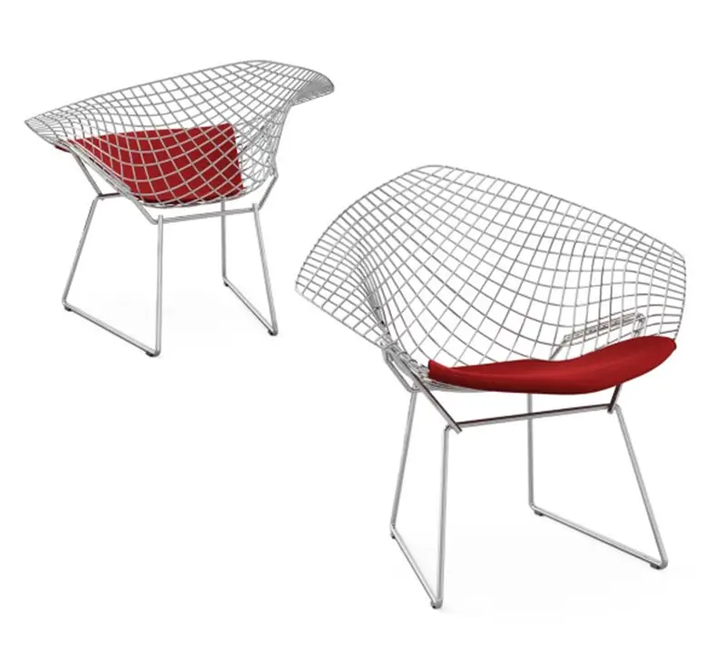 Knoll Bertoia Diamond poltroncina con cuscino