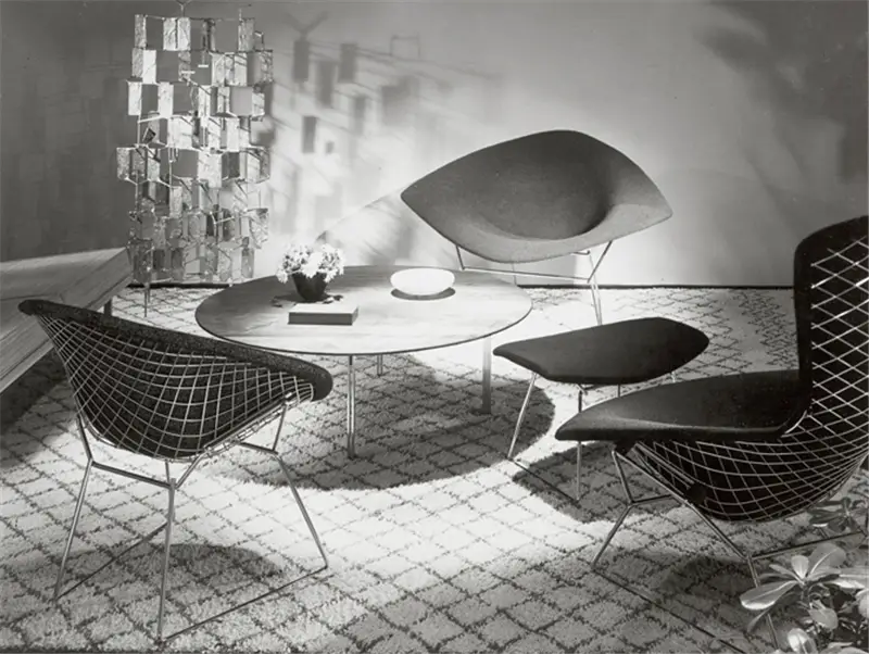 Knoll Bertoia Diamond poltroncina con cuscino