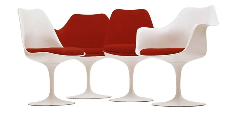 Knoll Tulip Poltroncina Girevole con cuscino