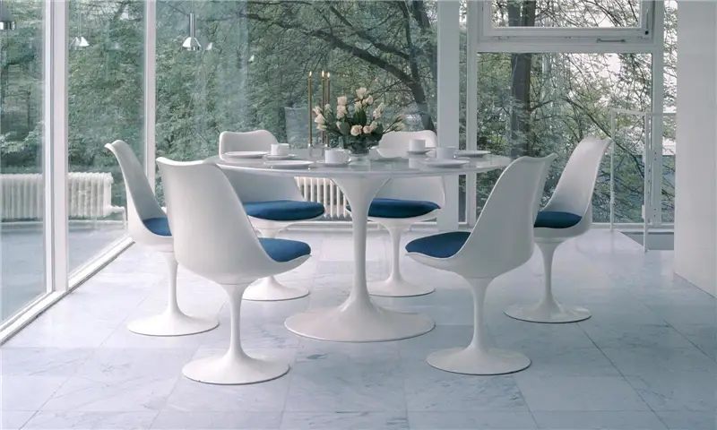 Knoll Tulip Sedia Girevole con Cuscino