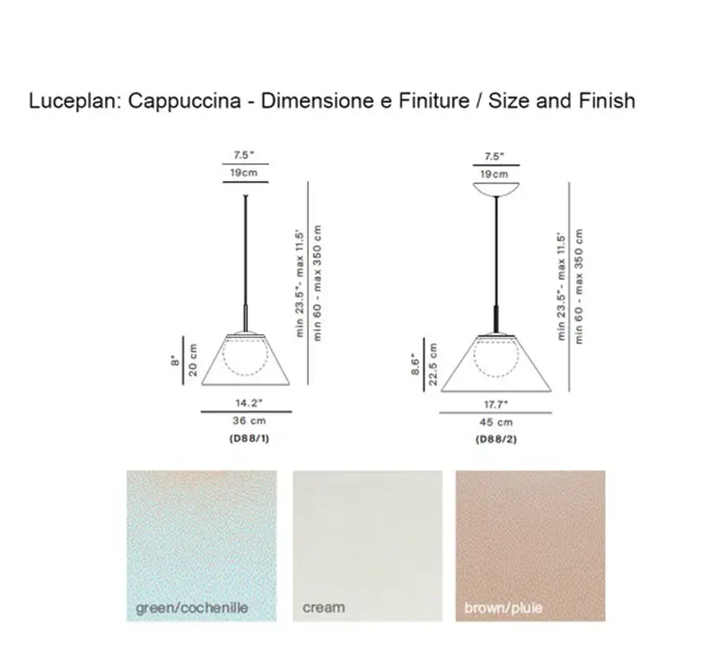 Luceplan Cappuccina Lampada a Sospensione