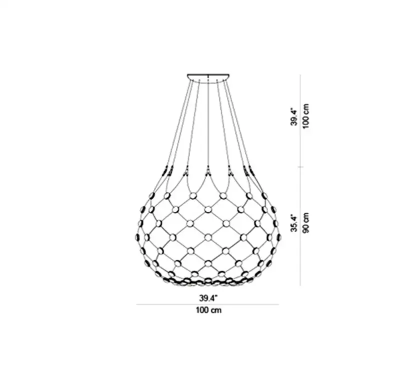Luceplan D86c Mesh Lampada a Sospensione