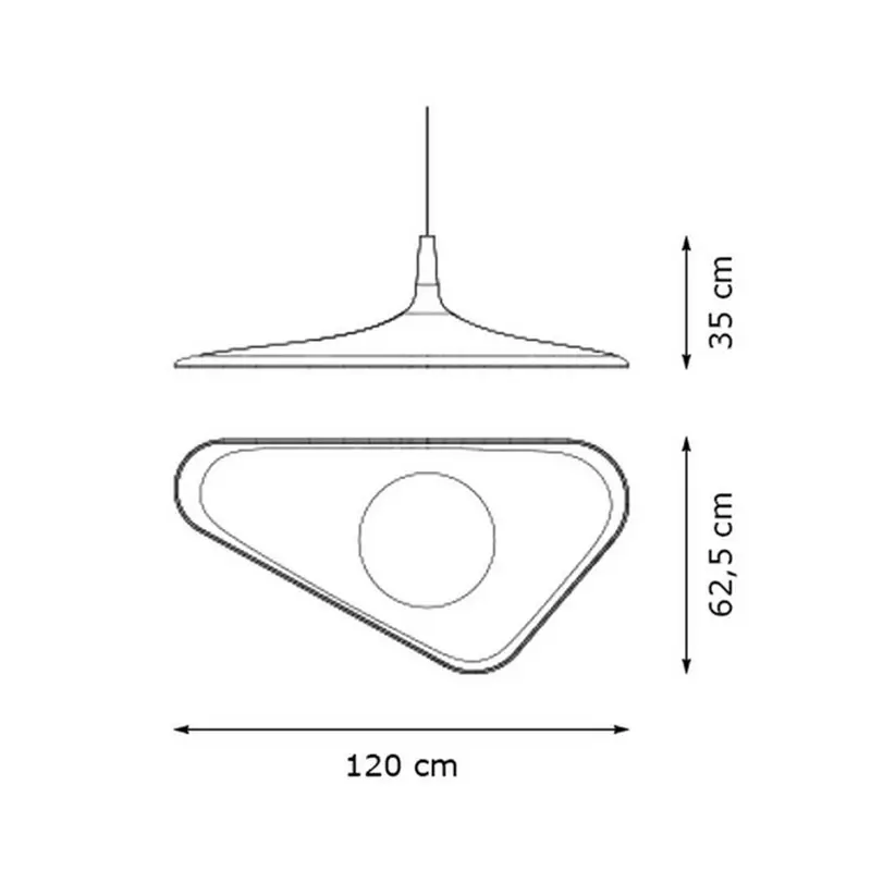 Luceplan Soleil Noir D89s Lampada a Sospensione