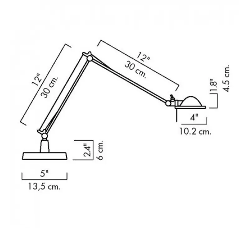 Luceplan Berenice Lampada da Tavolo con Base riflettore alluminio