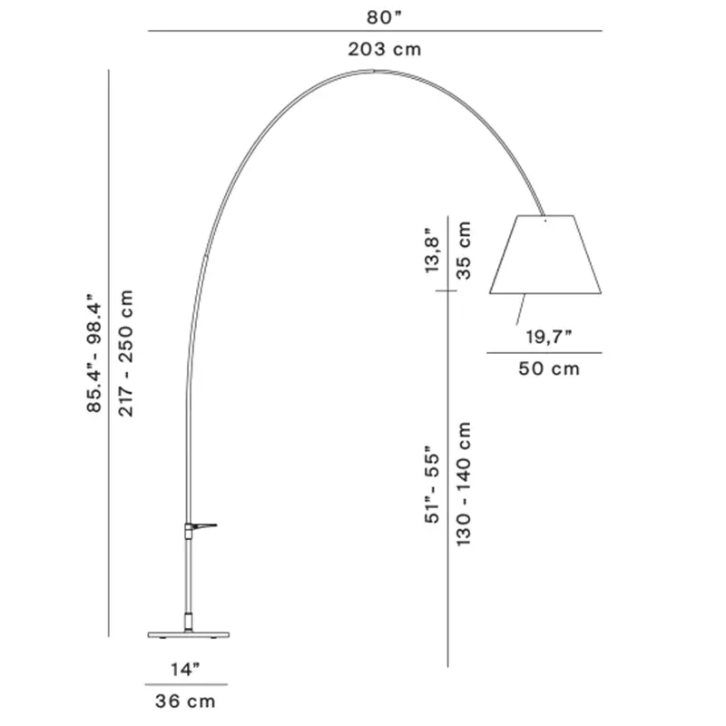 Luceplan Lady Costanza D13E d. Lampada da Terra