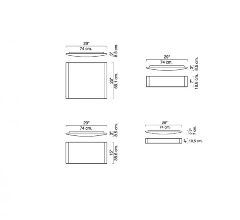 Luceplan Strip Lampada a Parete / Soffitto
