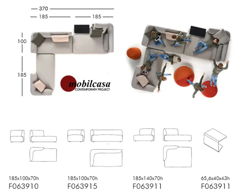 MDF Italia Cosy composizione uno
