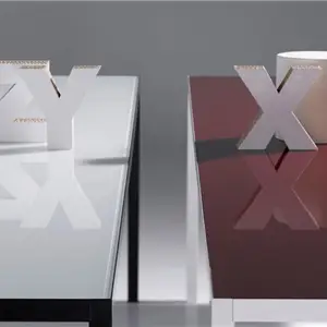 MDF Italia LIM Tavolo Cristallo Laccato cm. 100X200