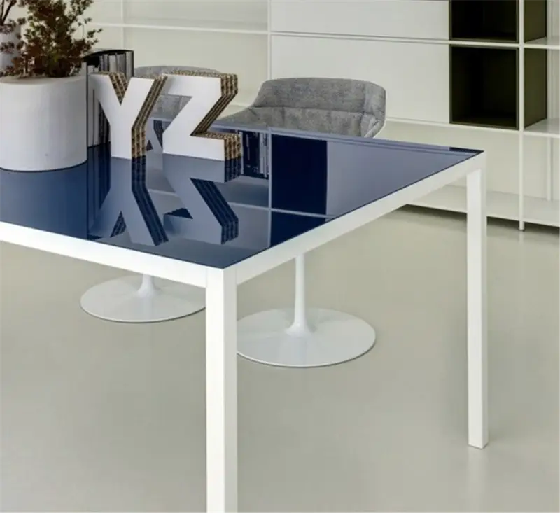 MDF Italia LIM Tavolo Cristallo Laccato cm. 100X200