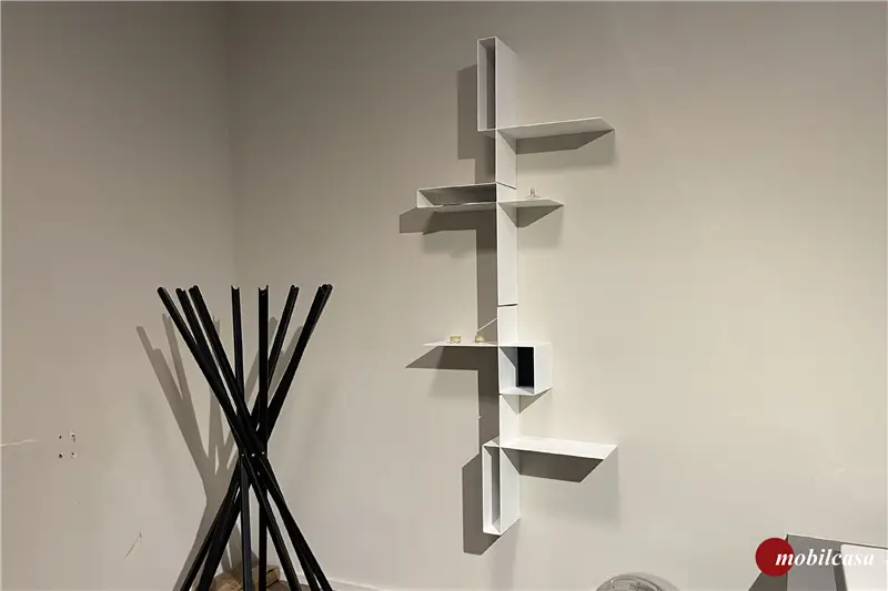 MDF Italia Randomissimo composizione mensole - struttura Bianco, schienali rosso nero e bianco