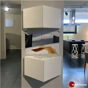 Minotti Italia Minotti Italia Ang 39 – mobile contenitore laccato bianco goffrato