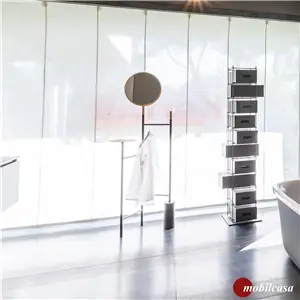 Minotti Italia Dress me servomuto - struttura antracite con accessori in ottone satinato