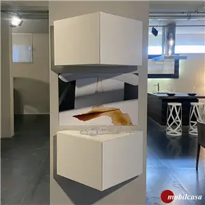 <span class="brand">Minotti Italia</span> Ang 39 – mobile contenitore laccato bianco goffrato