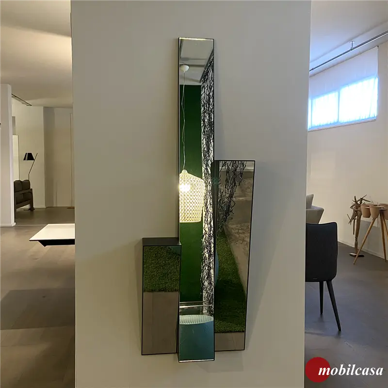 Minotti Italia Look composizione da 3 mensole in metallo antracite - 1 L.60 cm, 1 L.100 cm, 1 L. 160 cm