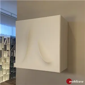 <span class="brand">Minotti Italia</span> Riflesso d'onda mobile contenitore pensile - Bianco, profondità 33 cm, apertura a destra