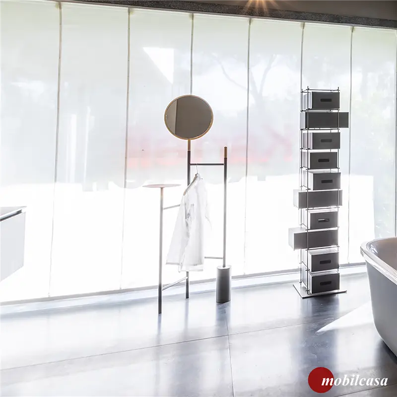 Minotti Italia Dress me servomuto - struttura antracite con accessori in ottone satinato