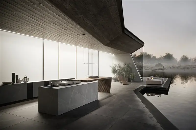 Modulnova Skill Gres composizione cucina da esterno