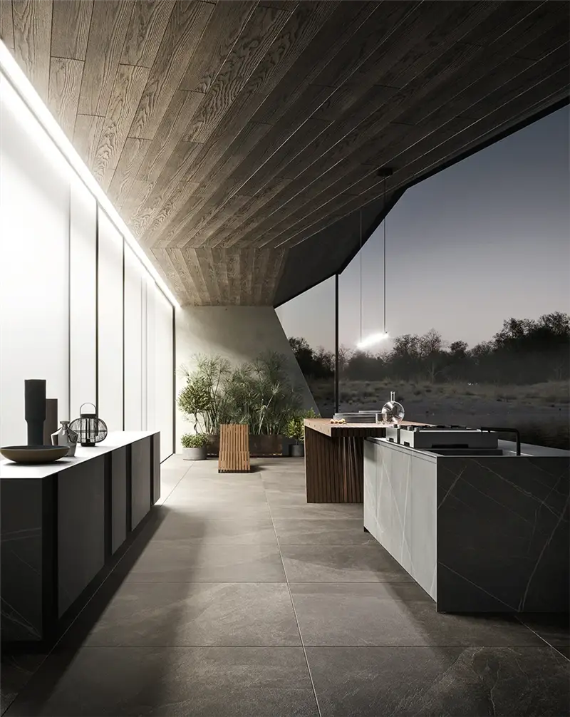 Modulnova Skill Gres composizione cucina da esterno