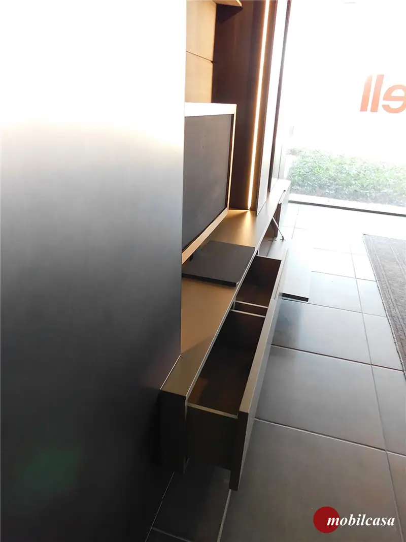 Modulnova Blade composizione soggiorno in finitura metal dust