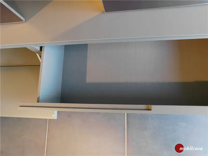 Modulnova Blade composizione soggiorno in finitura metal dust