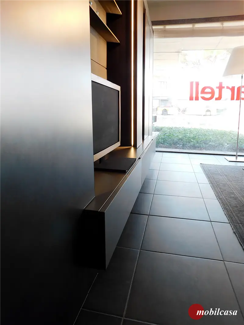 Modulnova Blade composizione soggiorno in finitura metal dust