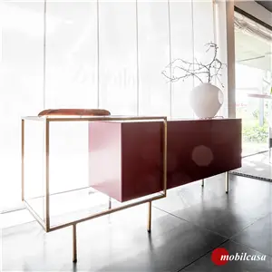 Mogg Mogg Credenza Zoom Laccato Opaco RAL 3005 Bronzo Patinato L. 212 | P.50 | H.79 cm