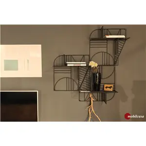 Mogg Musa composizione a tre mensole finitura nero