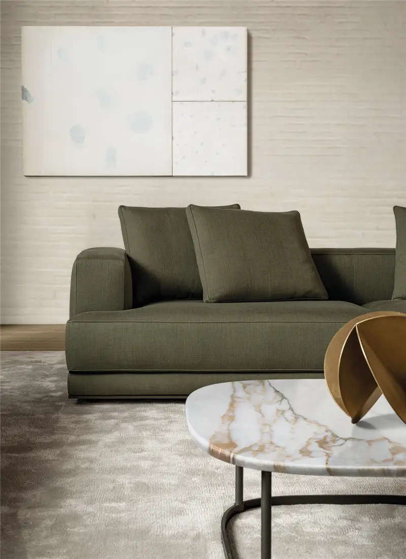 Molteni & C Augusto divano in lino – L. 185 cm