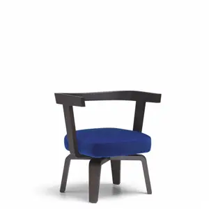 Molteni & C Porta volta sedia low chair - struttura in massello frassino tinto, seduta in velluto