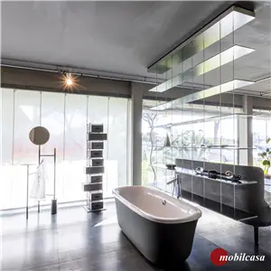 Molteni & C Graduate libreria - cm. l 200xh 230,6x35p finitura alluminio anodizzato nero