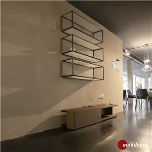 Molteni & C Hubert tavolino cm. 181X35hx36p struttura in eucalipto e frontali cuoio tortora