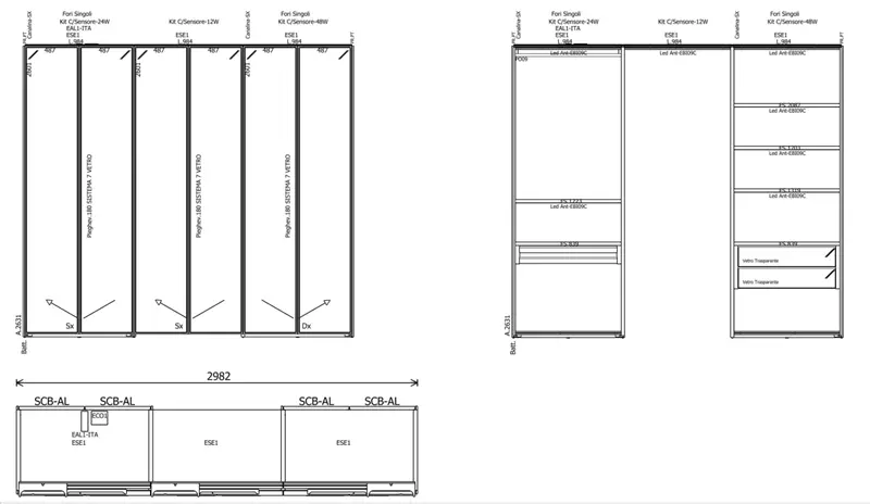 Molteni & C Sistema chiusura cabina Gliss Master, argilla, cembro argento, peltro vetro stopsol net