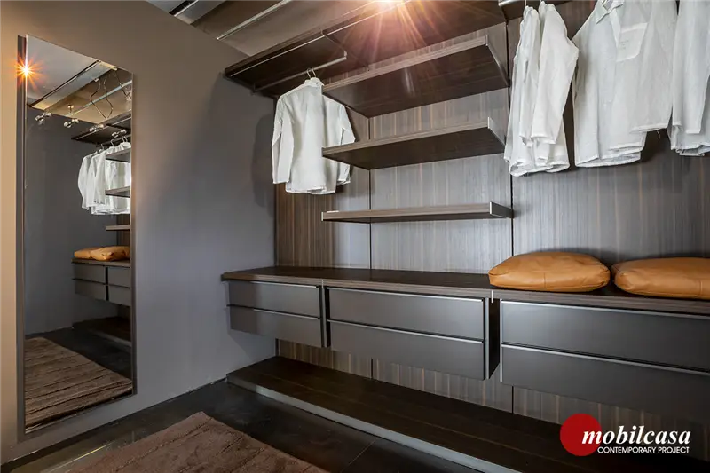 Molteni & C Sistema chiusura cabina Gliss Master, argilla, cembro argento, peltro vetro stopsol net