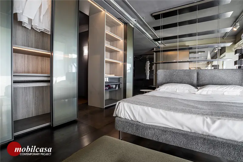 Molteni & C Sistema chiusura cabina Gliss Master, argilla, cembro argento, peltro vetro stopsol net