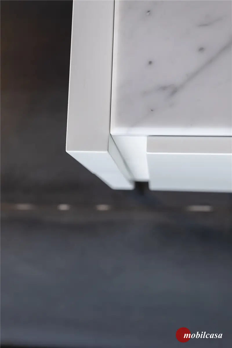 Molteni & C Comodino 606 SCC2 2 cassetti - Bianco calce opaco