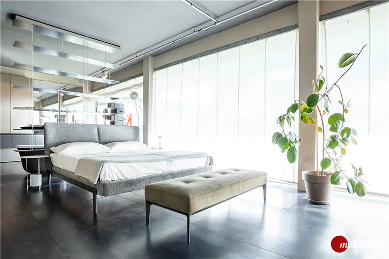 Molteni & C Fulham letto matrimoniale in tessuto