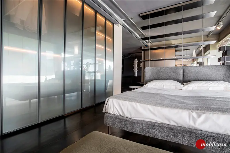 Molteni & C Fulham letto matrimoniale in tessuto