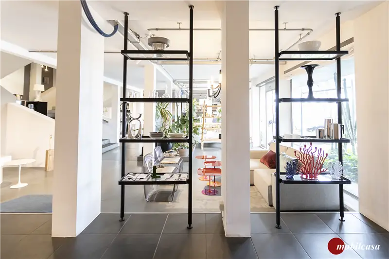 Molteni & C Hector coppia librerie bifacciale - h. 315 cm, ripiani in massello rovere nero