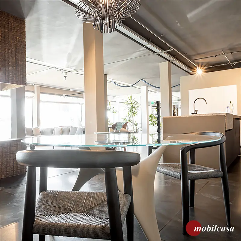 Molteni & C MHC.3 Miss coppia di sedie con seduta intrecciata