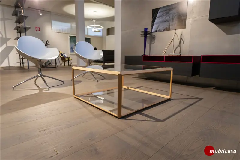 Molteni & C 45° tavolino basso – 82,1x82,1x37h cm in noce canaletto