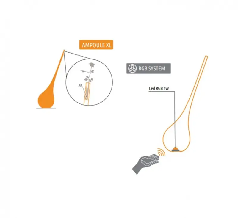 Myyour Ampoule XL Vaso/Lampada Da Esterno