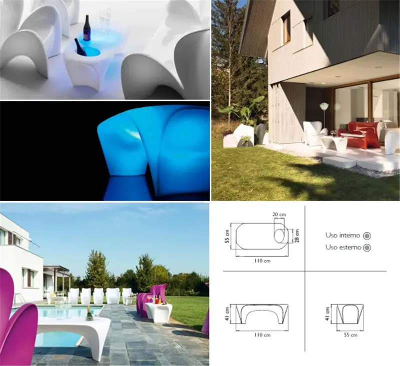 Myyour Lily Tavolino LED RGB Con Spumantiera