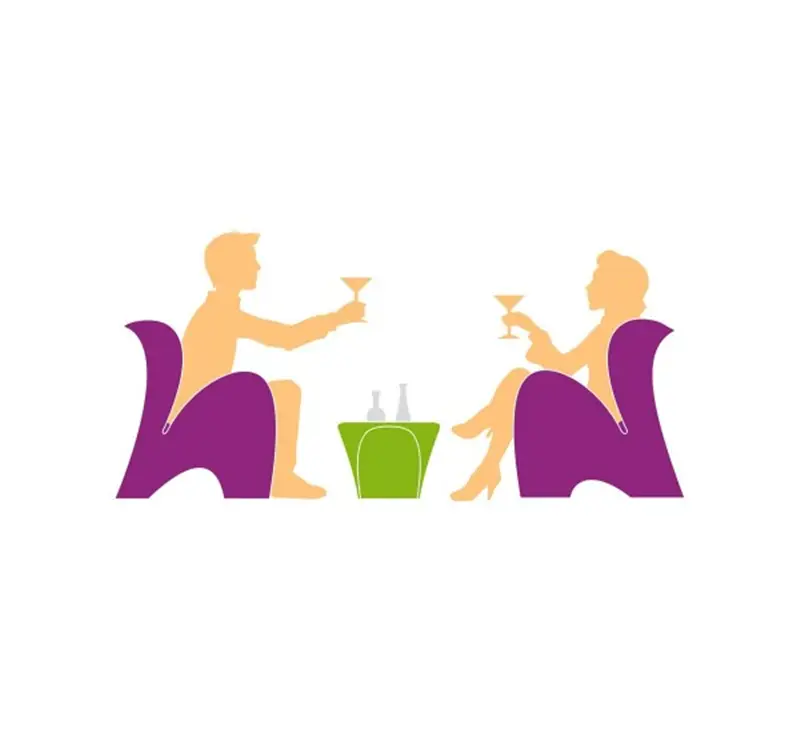 Myyour Lily Tavolino LED RGB Con Spumantiera