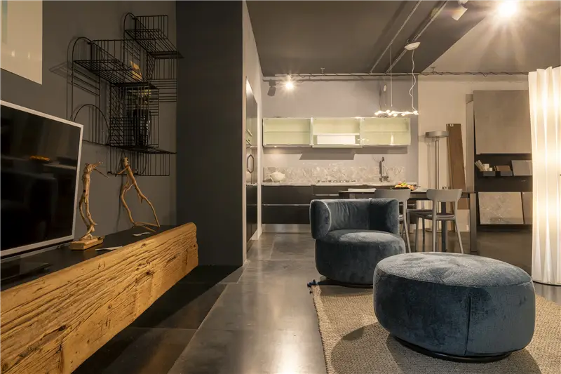 Nature Design Ill Living mobile portatv - scocca nera e legno secolare