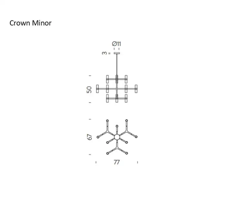 Nemo Crown Minor Bianco - Lampada a sospensione